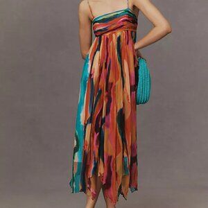 BHLDN Lola Sleeveless Chiffon Midi Dress